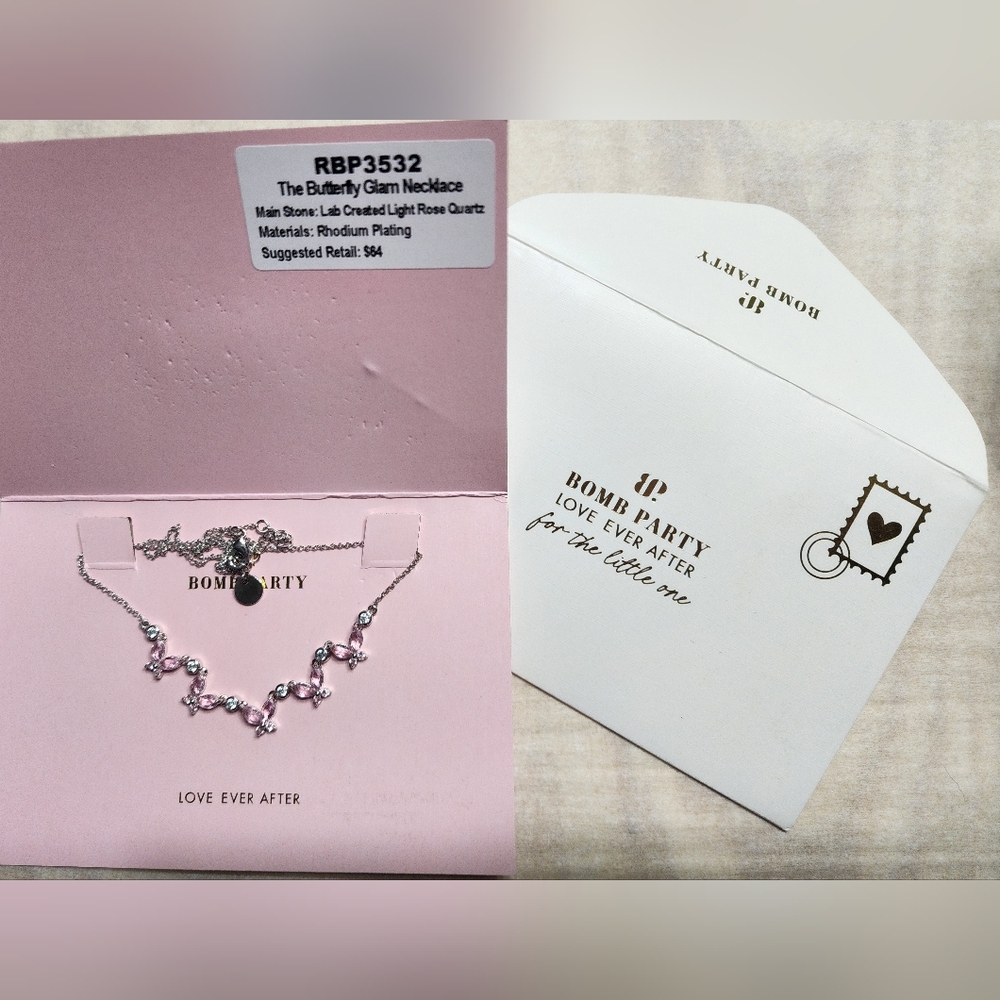 Ring Bomb Party RBP3532 Love Ever After Kids 'The Butterfly Glam Necklace'